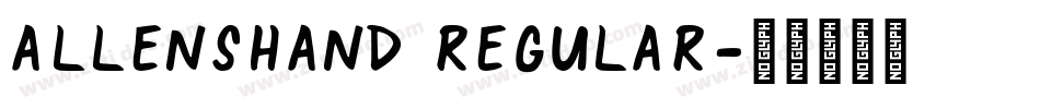 AllensHand Regular字体转换